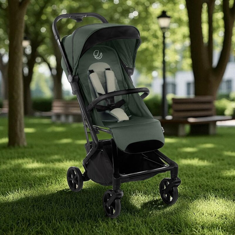 Carucior sport, Jane, Wing, Sistem compact de pliere, Cadru din aluminium, Usor, 6 Kg, De la nastere pana la 22 Kg, Cu geanta transport si husa de ploaie, Conform cu standardul european EN 1888-1:2018 [27]