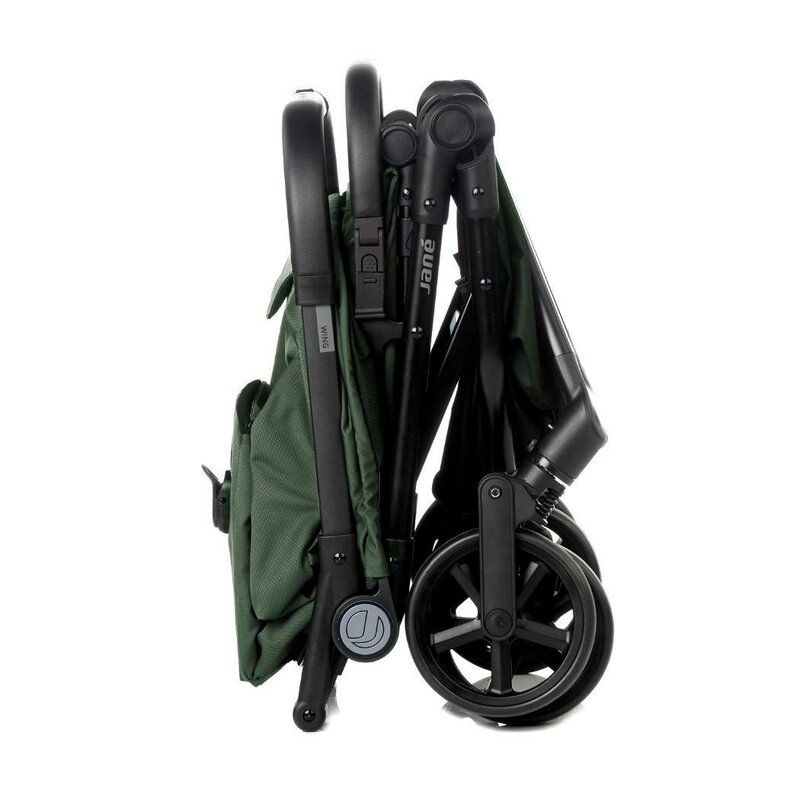 Carucior sport, Jane, Wing, Sistem compact de pliere, Cadru din aluminium, Usor, 6 Kg, De la nastere pana la 22 Kg, Cu geanta transport si husa de ploaie, Conform cu standardul european EN 1888-1:2018 [3]