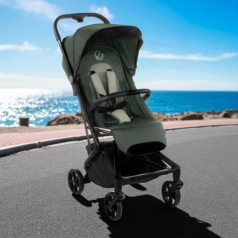 Carucior sport, Jane, Wing, Sistem compact de pliere, Cadru din aluminium, Usor, 6 Kg, De la nastere pana la 22 Kg, Cu geanta transport si husa de ploaie, Conform cu standardul european EN 1888-1:2018 [25]