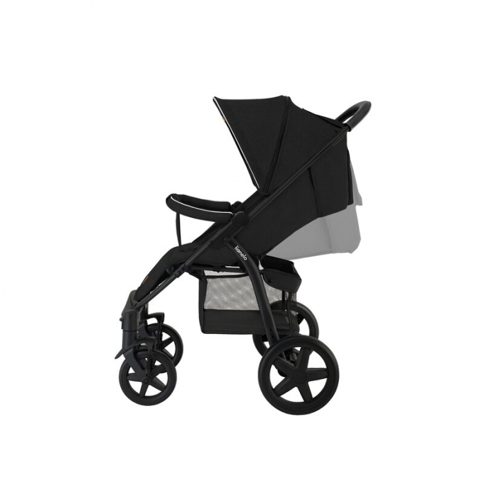 Carucior sport, Lionelo, Annet Plus, De la nastere, Cu accesorii si capotina XXL reglabila, 0 - 22 Kg, Conform cu standardele europene de securitate EN1888-1 si EN1888-2, Negru [13]