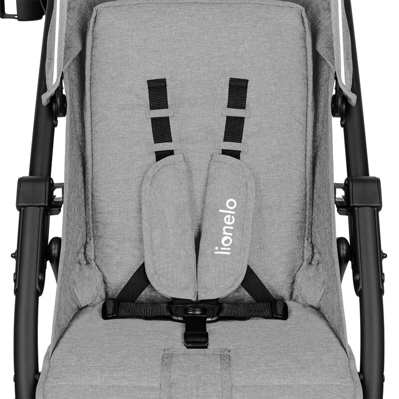Carucior sport, Lionelo, Annet Plus, De la nastere, Cu accesorii si capotina XXL reglabila, 0 - 22 Kg, Conform cu standardele europene de securitate EN1888-1 si EN1888-2, Gri [19]