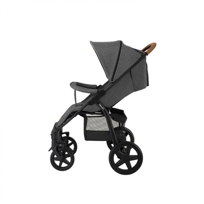 Carucior sport, Lionelo, Annet Plus, De la nastere, Cu accesorii si capotina XXL reglabila, 0 - 22 Kg, Conform cu standardele europene de securitate EN1888-1 si EN1888-2, Gri Caramel [11]