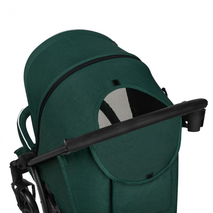 Carucior sport, Lionelo, Annet Plus, De la nastere, Cu accesorii si capotina XXL reglabila, 0 - 22 Kg, Conform cu standardele europene de securitate EN1888-1 si EN1888-2, Verde [12]