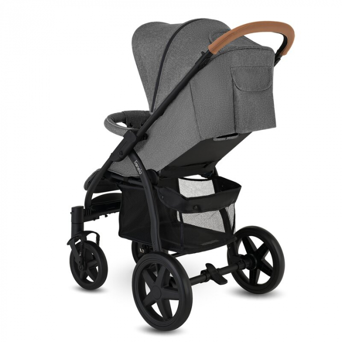 Carucior sport, Lionelo, Annet Plus, De la nastere, Cu accesorii si capotina XXL reglabila, 0 - 22 Kg, Conform cu standardele europene de securitate EN1888-1 si EN1888-2, Gri Caramel [14]