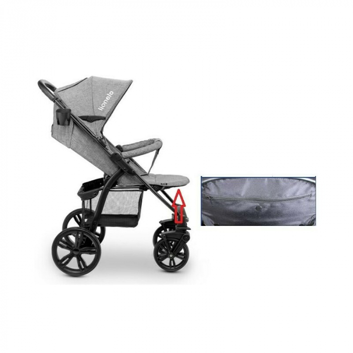 Carucior sport, Lionelo, Annet Plus, De la nastere, Cu accesorii si capotina XXL reglabila, 0 - 22 Kg, Conform cu standardele europene de securitate EN1888-1 si EN1888-2, Gri Caramel [15]