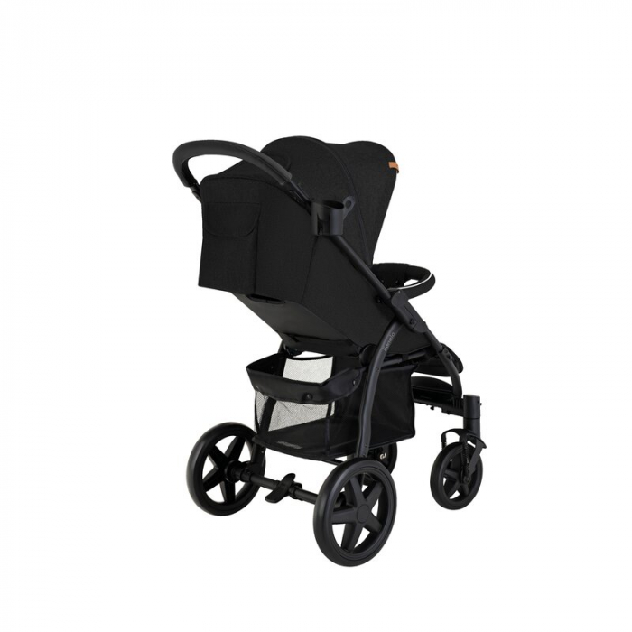 Carucior sport, Lionelo, Annet Plus, De la nastere, Cu accesorii si capotina XXL reglabila, 0 - 22 Kg, Conform cu standardele europene de securitate EN1888-1 si EN1888-2, Negru [12]