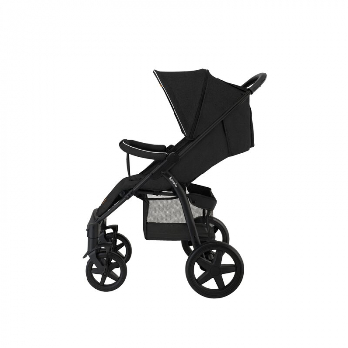 Carucior sport, Lionelo, Annet Plus, De la nastere, Cu accesorii si capotina XXL reglabila, 0 - 22 Kg, Conform cu standardele europene de securitate EN1888-1 si EN1888-2, Negru [10]