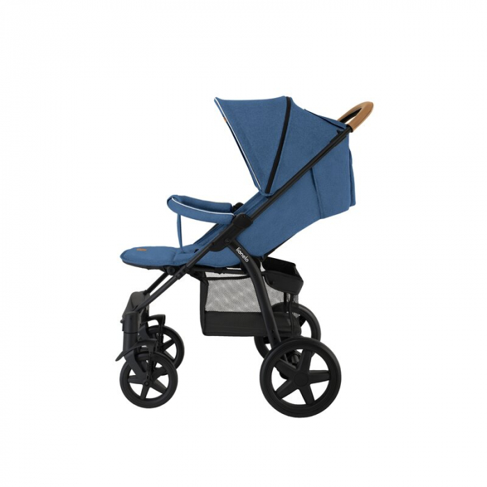 Carucior sport, Lionelo, Annet Plus, De la nastere, Cu accesorii si capotina XXL reglabila, 0 - 22 Kg, Conform cu standardele europene de securitate EN1888-1 si EN1888-2, Albastru Denim [10]
