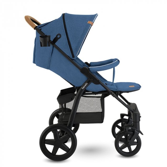 Carucior sport, Lionelo, Annet Plus, De la nastere, Cu accesorii si capotina XXL reglabila, 0 - 22 Kg, Conform cu standardele europene de securitate EN1888-1 si EN1888-2, Albastru Denim [25]