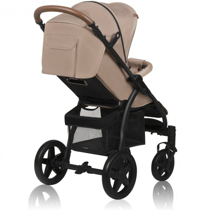 Carucior sport, Lionelo, Annet Plus, De la nastere, Cu accesorii si capotina XXL reglabila, 0 - 22 Kg, Conform cu standardele europene de securitate EN1888-1 si EN1888-2, Bej [11]