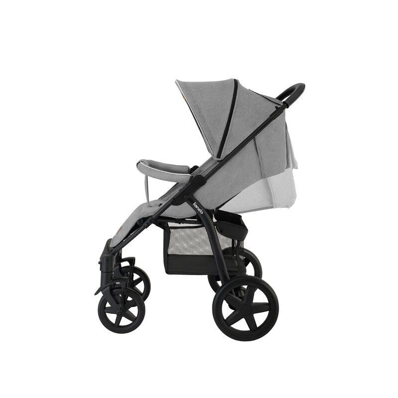 Carucior sport, Lionelo, Annet Plus, De la nastere, Cu accesorii si capotina XXL reglabila, 0 - 22 Kg, Conform cu standardele europene de securitate EN1888-1 si EN1888-2, Gri [10]
