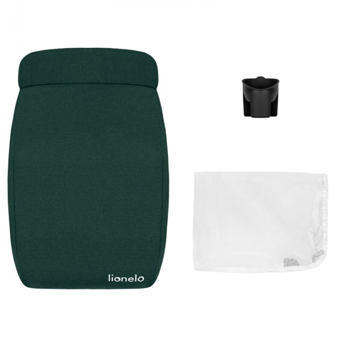 Carucior sport, Lionelo, Annet Plus, De la nastere, Cu accesorii si capotina XXL reglabila, 0 - 22 Kg, Conform cu standardele europene de securitate EN1888-1 si EN1888-2, Verde [17]