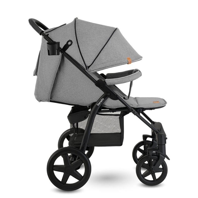 Carucior sport, Lionelo, Annet Plus, De la nastere, Cu accesorii si capotina XXL reglabila, 0 - 22 Kg, Conform cu standardele europene de securitate EN1888-1 si EN1888-2, Gri [15]