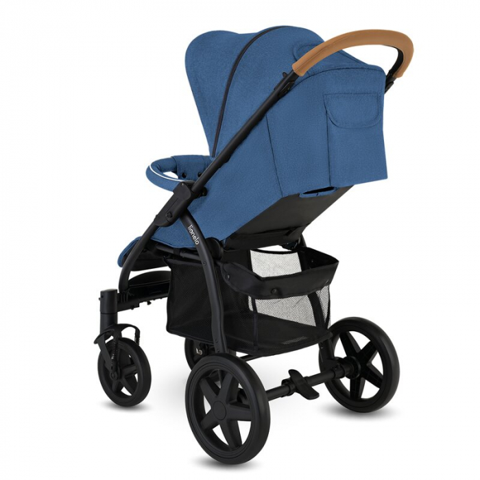 Carucior sport, Lionelo, Annet Plus, De la nastere, Cu accesorii si capotina XXL reglabila, 0 - 22 Kg, Conform cu standardele europene de securitate EN1888-1 si EN1888-2, Albastru Denim [28]