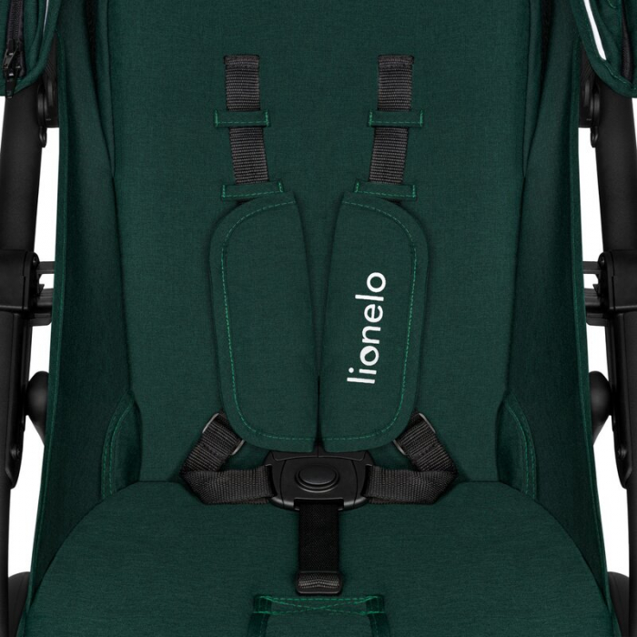 Carucior sport, Lionelo, Annet Plus, De la nastere, Cu accesorii si capotina XXL reglabila, 0 - 22 Kg, Conform cu standardele europene de securitate EN1888-1 si EN1888-2, Verde [14]