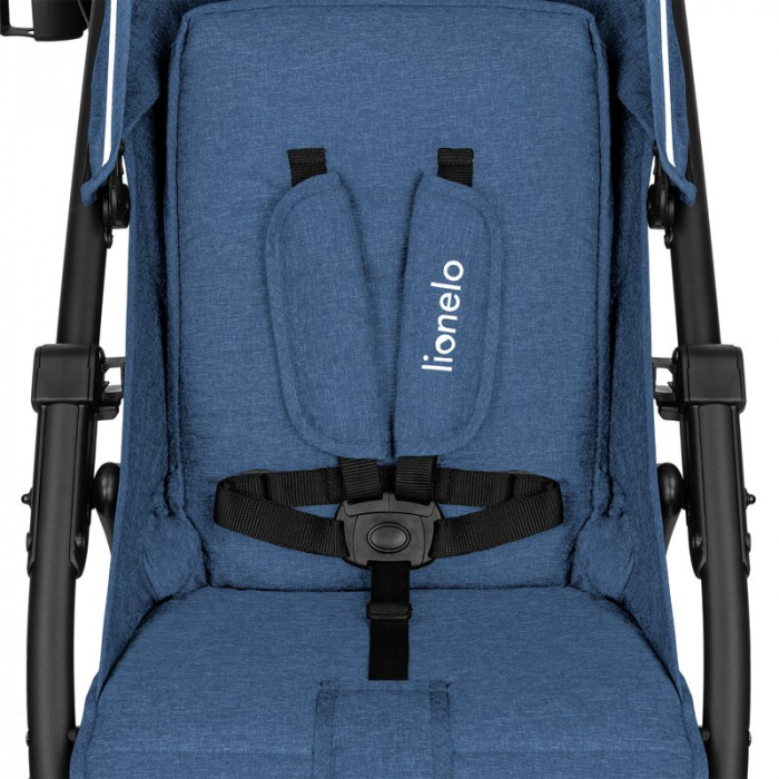 Carucior sport, Lionelo, Annet Plus, De la nastere, Cu accesorii si capotina XXL reglabila, 0 - 22 Kg, Conform cu standardele europene de securitate EN1888-1 si EN1888-2, Albastru Denim [20]