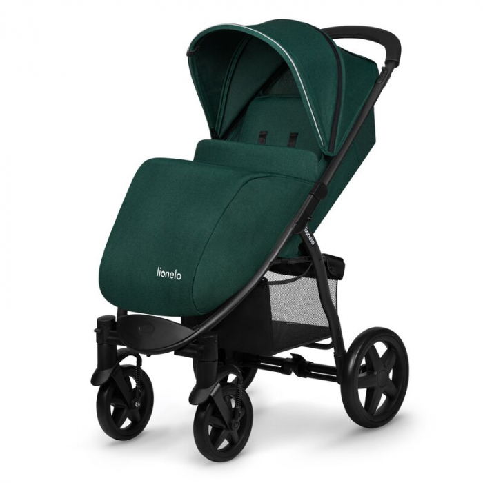 Carucior sport, Lionelo, Annet Plus, De la nastere, Cu accesorii si capotina XXL reglabila, 0 - 22 Kg, Conform cu standardele europene de securitate EN1888-1 si EN1888-2, Verde [5]