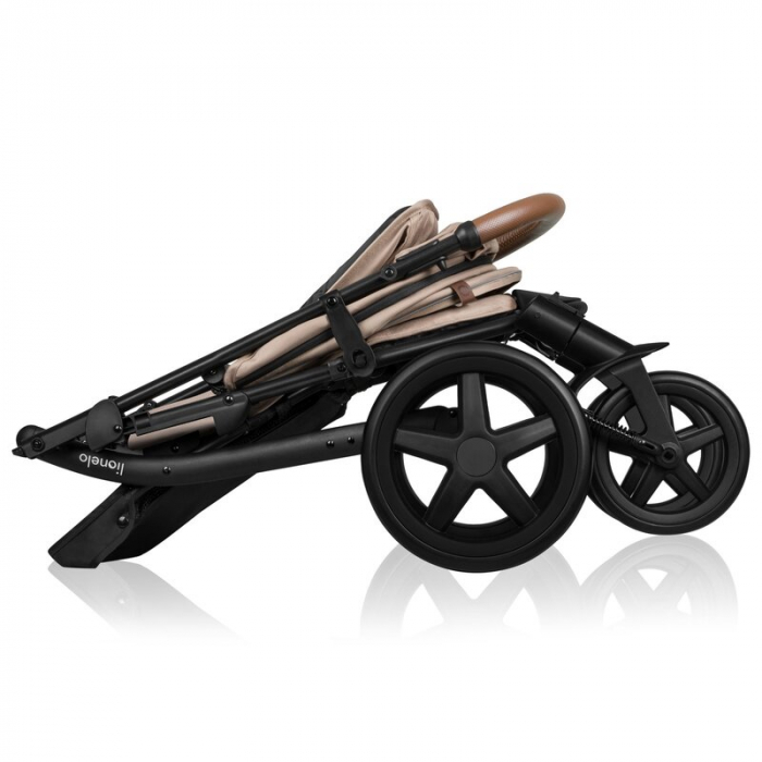 Carucior sport, Lionelo, Annet Plus, De la nastere, Cu accesorii si capotina XXL reglabila, 0 - 22 Kg, Conform cu standardele europene de securitate EN1888-1 si EN1888-2, Bej [14]
