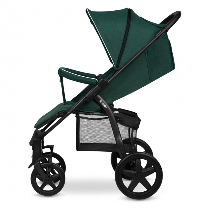Carucior sport, Lionelo, Annet Plus, De la nastere, Cu accesorii si capotina XXL reglabila, 0 - 22 Kg, Conform cu standardele europene de securitate EN1888-1 si EN1888-2, Verde [7]