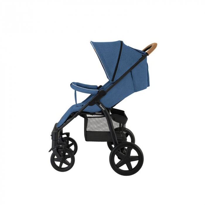 Carucior sport, Lionelo, Annet Plus, De la nastere, Cu accesorii si capotina XXL reglabila, 0 - 22 Kg, Conform cu standardele europene de securitate EN1888-1 si EN1888-2, Albastru Denim [9]
