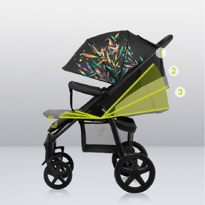 Carucior sport, Lionelo, Annet Plus Dreamin\', Editie limitata, De la nastere, Cu accesorii, 0 - 22 Kg, Conform cu standardele europene de securitate EN1888-1 si EN1888-2, Negru [38]