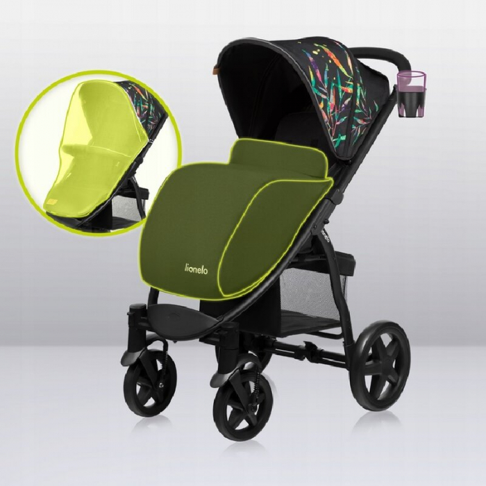 Carucior sport, Lionelo, Annet Plus Dreamin\', Editie limitata, De la nastere, Cu accesorii, 0 - 22 Kg, Conform cu standardele europene de securitate EN1888-1 si EN1888-2, Negru [39]