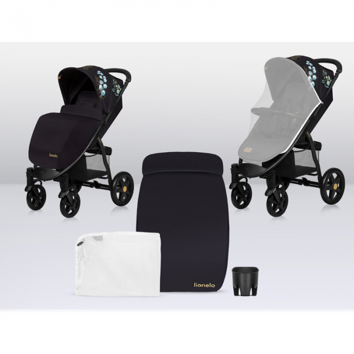 Carucior sport, Lionelo, Annet Plus Golden Moments, Editie limitata, De la nastere, Cu accesorii si capotina XXL reglabila, 0 - 22 Kg, Conform cu standardele europene de securitate EN1888-1 si EN1888- [22]