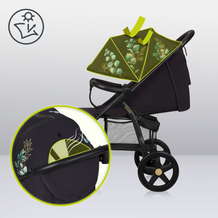 Carucior sport, Lionelo, Annet Plus Golden Moments, Editie limitata, De la nastere, Cu accesorii si capotina XXL reglabila, 0 - 22 Kg, Conform cu standardele europene de securitate EN1888-1 si EN1888- [28]