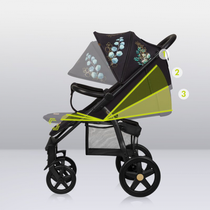 Carucior sport, Lionelo, Annet Plus Golden Moments, Editie limitata, De la nastere, Cu accesorii si capotina XXL reglabila, 0 - 22 Kg, Conform cu standardele europene de securitate EN1888-1 si EN1888- [30]