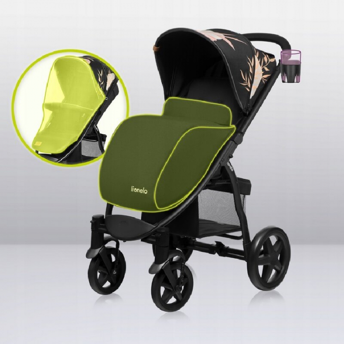 Carucior sport, Lionelo, Annet Plus Lovin\', Editie limitata, De la nastere, Cu accesorii, 0 - 22 Kg, Conform cu standardele europene de securitate EN1888-1 si EN1888-2, Negru [26]