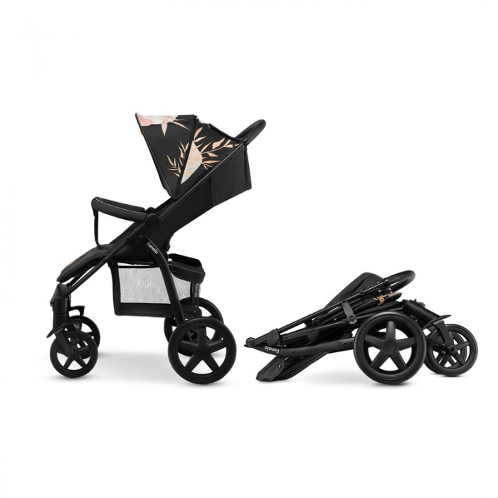 Carucior sport, Lionelo, Annet Plus Lovin\', Editie limitata, De la nastere, Cu accesorii, 0 - 22 Kg, Conform cu standardele europene de securitate EN1888-1 si EN1888-2, Negru [18]