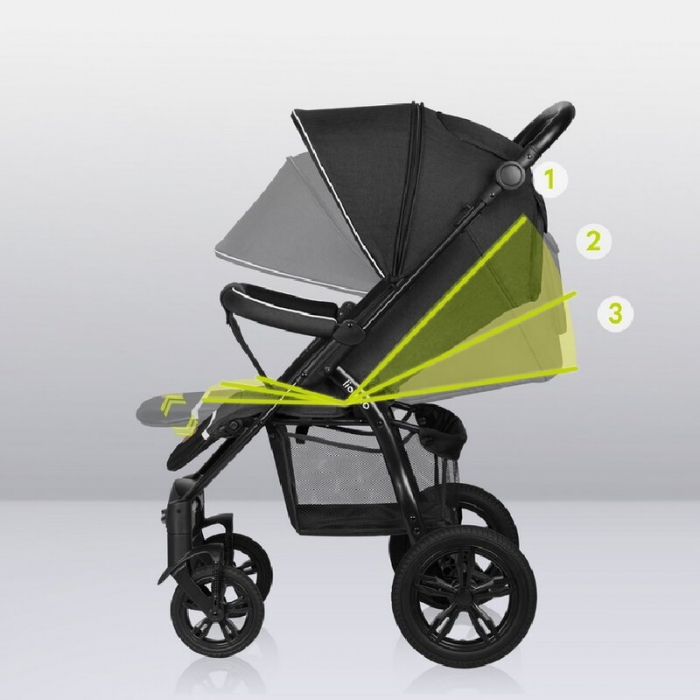 Carucior sport, Lionelo, Annet Tour, De la nastere, Cu capotina impermeabila, Cu filtru UPF 50+, Cu maner reglabil, Plasa de tantari, Suport biberon, Saculet pentru picioare, Pana la 22 kg, Cu certifi [26]