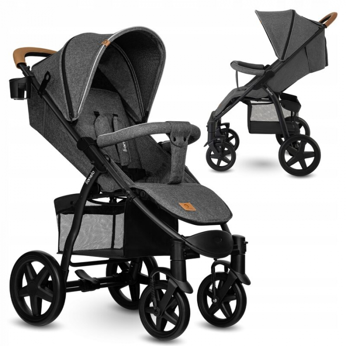 Carucior sport, Lionelo, Annet Tour, De la nastere, Cu capotina impermeabila, Cu filtru UPF 50+, Cu maner reglabil, Plasa de tantari, Suport biberon, Saculet pentru picioare, Pana la 22 kg, Cu certifi [3]