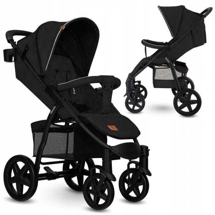Carucior sport, Lionelo, Annet Tour, De la nastere, Cu capotina impermeabila, Cu filtru UPF 50+, Cu maner reglabil, Plasa de tantari, Suport biberon, Saculet pentru picioare, Pana la 22 kg, Cu certifi [3]