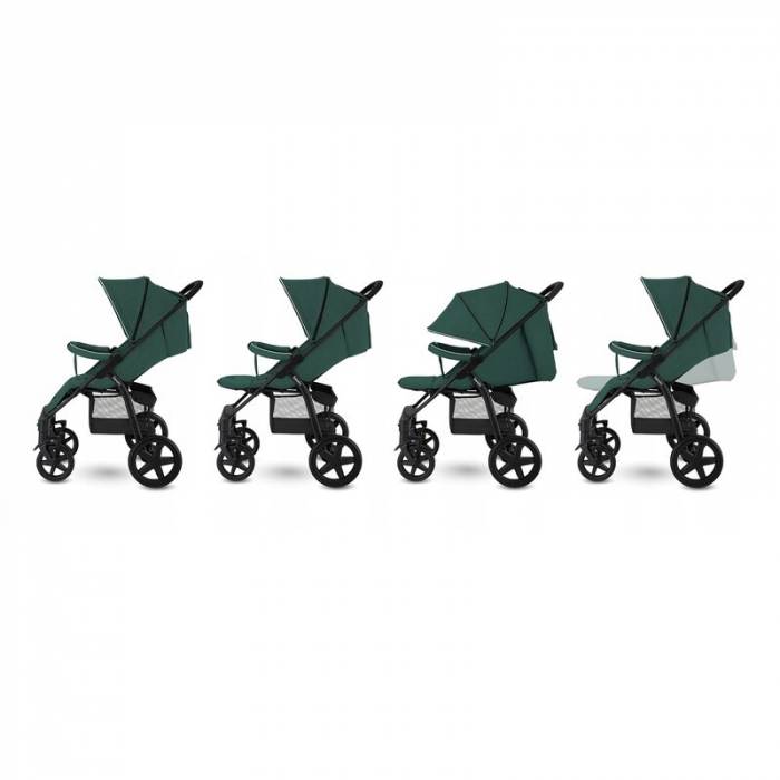 Carucior sport, Lionelo, Annet Tour, De la nastere, Cu capotina impermeabila, Cu filtru UPF 50+, Cu maner reglabil, Plasa de tantari, Suport biberon, Saculet pentru picioare, Pana la 22 kg, Cu certifi [4]
