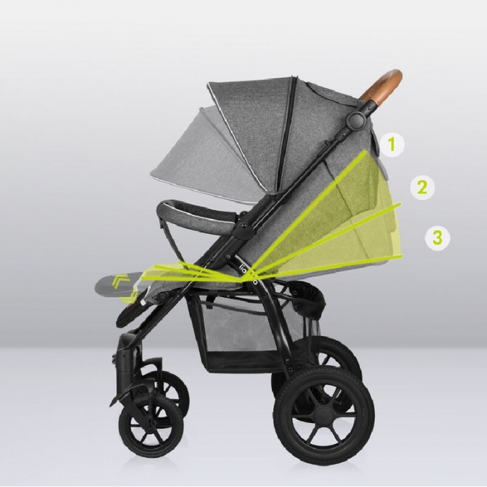 Carucior sport, Lionelo, Annet Tour, De la nastere, Cu capotina impermeabila, Cu filtru UPF 50+, Cu maner reglabil, Plasa de tantari, Suport biberon, Saculet pentru picioare, Pana la 22 kg, Cu certifi [27]
