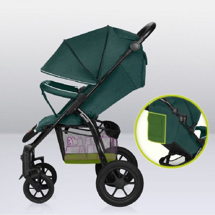 Carucior sport, Lionelo, Annet Tour, De la nastere, Cu capotina impermeabila, Cu filtru UPF 50+, Cu maner reglabil, Plasa de tantari, Suport biberon, Saculet pentru picioare, Pana la 22 kg, Cu certifi [31]