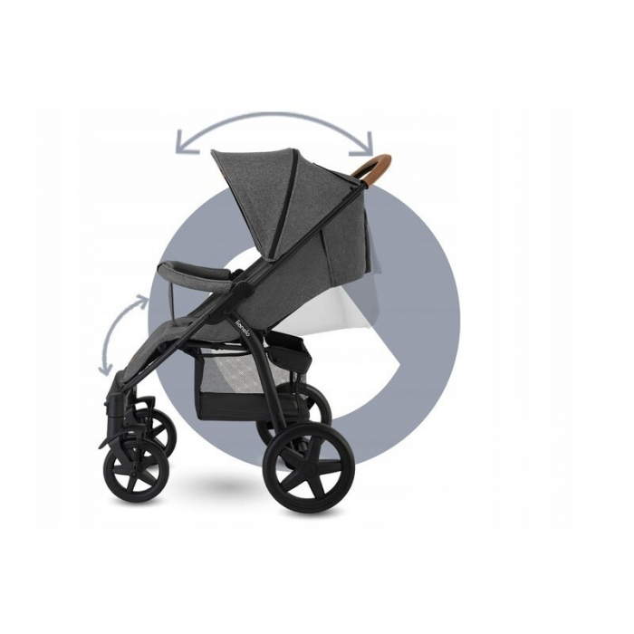 Carucior sport, Lionelo, Annet Tour, De la nastere, Cu capotina impermeabila, Cu filtru UPF 50+, Cu maner reglabil, Plasa de tantari, Suport biberon, Saculet pentru picioare, Pana la 22 kg, Cu certifi [20]