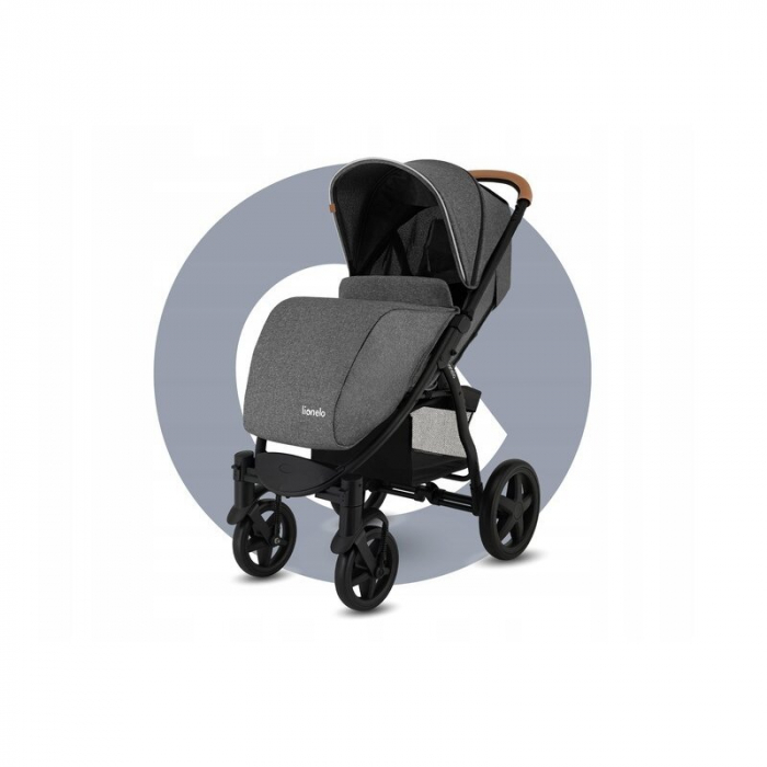 Carucior sport, Lionelo, Annet Tour, De la nastere, Cu capotina impermeabila, Cu filtru UPF 50+, Cu maner reglabil, Plasa de tantari, Suport biberon, Saculet pentru picioare, Pana la 22 kg, Cu certifi [22]