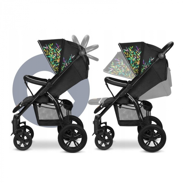 Carucior sport, Lionelo, Annet Tour Dreamin, Editie Limitata, De la nastere, Capotina impermeabila, Cu filtru UPF 50+, Cu maner reglabil, Plasa de tantari, Suport biberon, Saculet pentru picioare, Pan [27]