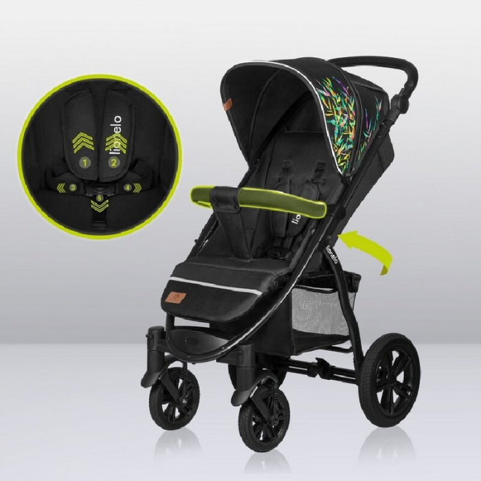 Carucior sport, Lionelo, Annet Tour Dreamin, Editie Limitata, De la nastere, Capotina impermeabila, Cu filtru UPF 50+, Cu maner reglabil, Plasa de tantari, Suport biberon, Saculet pentru picioare, Pan [36]