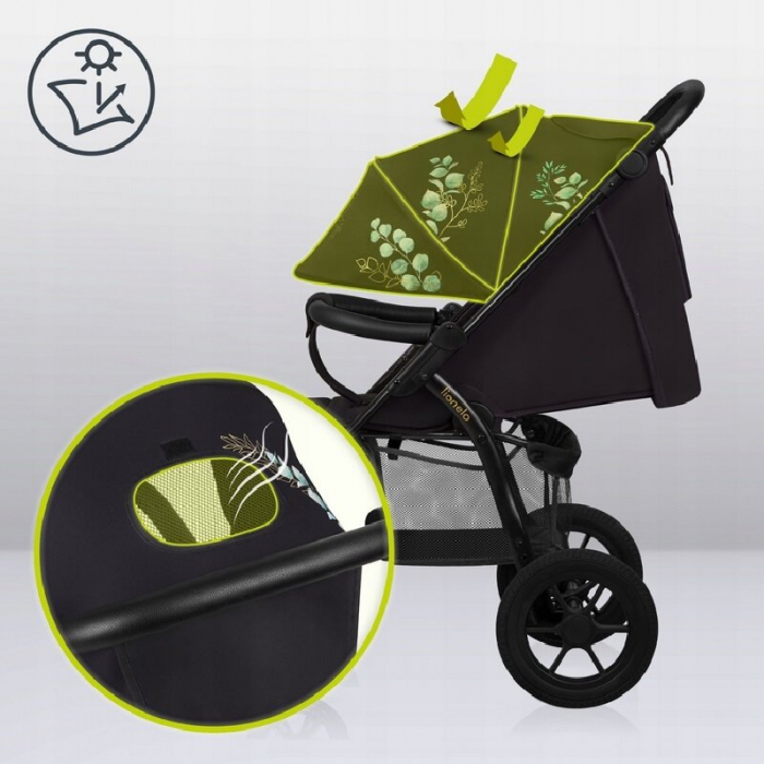 Carucior sport, Lionelo, Annet Tour Golden Moments, Editie Limitata, 0 luni+, Capotina impermeabila UPF 50+, Maner reglabil, Plasa de tantari, Suport biberon, Saculet pentru picioare, Pana la 22 kg, C [46]