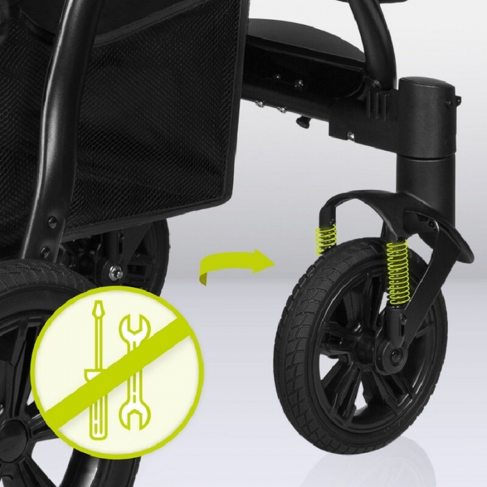 Carucior sport, Lionelo, Annet Tour Golden Moments, Editie Limitata, 0 luni+, Capotina impermeabila UPF 50+, Maner reglabil, Plasa de tantari, Suport biberon, Saculet pentru picioare, Pana la 22 kg, C [50]