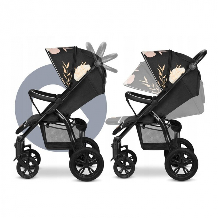 Carucior sport, Lionelo, Annet Tour Lovin, Editie Limitata, De la nastere, Cu capotina impermeabila, Cu filtru UPF 50+, Cu maner reglabil, Plasa de tantari, Suport biberon, Saculet pentru picioare, Pa [27]