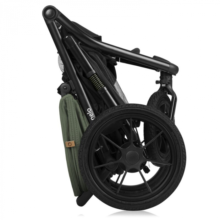 Carucior sport, Lionelo, Azura, Cu 3 roti, Cu baldachin XXL impermeabil, Pliere compacta, Pana la 22 kg, 6-48 luni, Conform cu standardele europene de securitate EN1888-1 si EN1888-2, Verde [26]