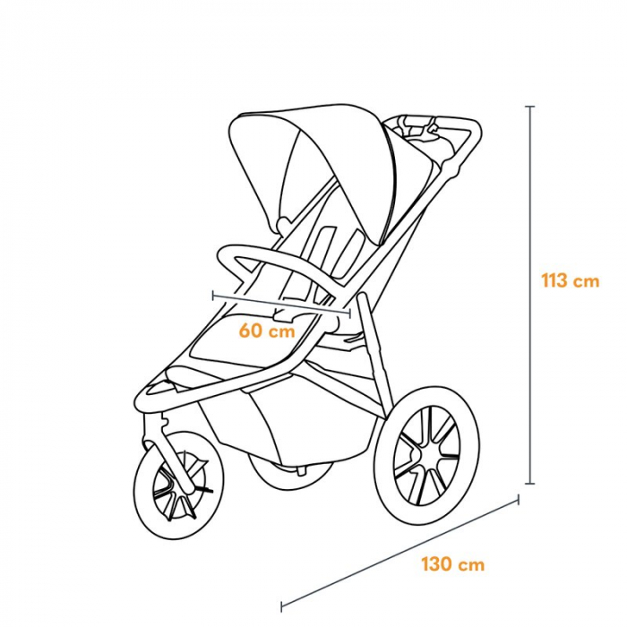 Carucior sport, Lionelo, Azura, Cu 3 roti, Cu baldachin XXL impermeabil, Pliere compacta, Pana la 22 kg, 6-48 luni, Conform cu standardele europene de securitate EN1888-1 si EN1888-2, Negru [43]