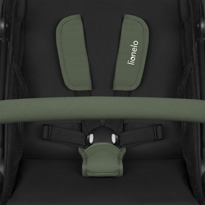 Carucior sport, Lionelo, Azura, Cu 3 roti, Cu baldachin XXL impermeabil, Pliere compacta, Pana la 22 kg, 6-48 luni, Conform cu standardele europene de securitate EN1888-1 si EN1888-2, Verde [14]