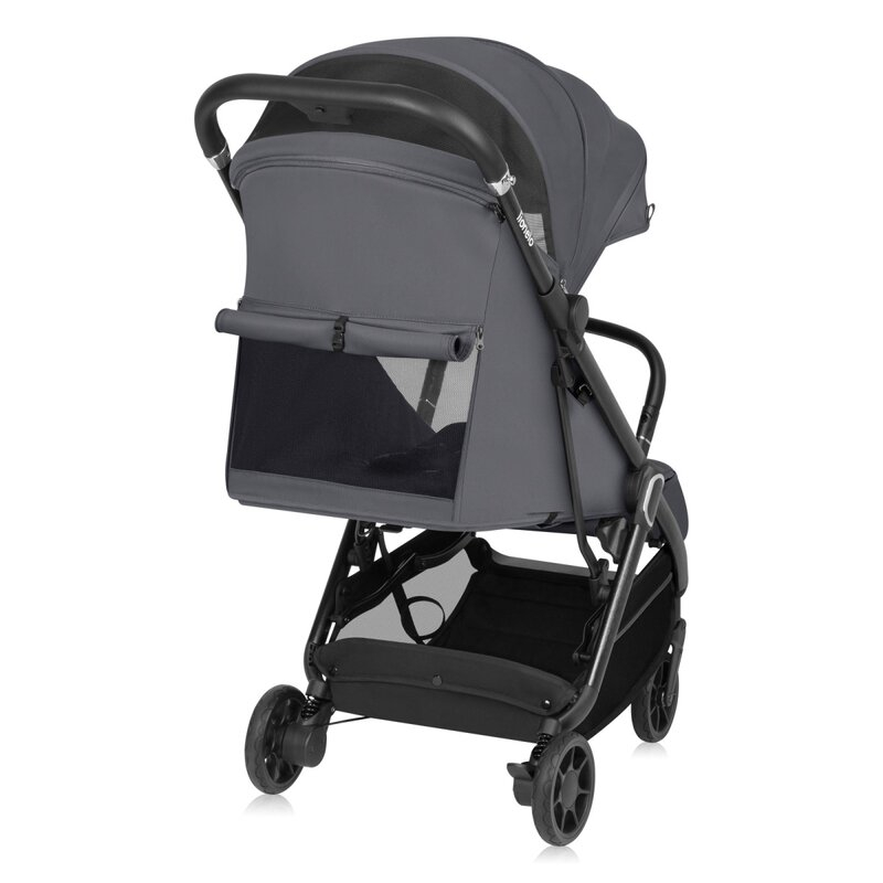 Carucior sport, Lionelo, Bess, Greutate redusa - 7.5 kg, Sustine 22 kg, 6 luni+, Capotina impermeabila, Protectie SPF 50+, Include suport sticla, Pliere cu o singura mana, Compact, Maner pentru transp [9]