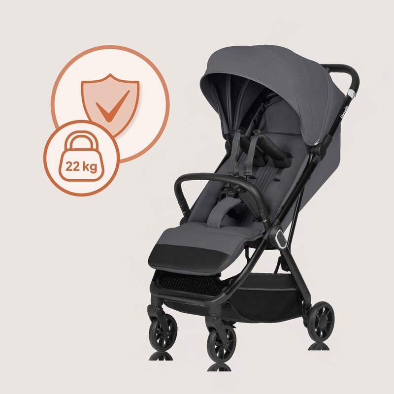 Carucior sport, Lionelo, Bess, Greutate redusa - 7.5 kg, Sustine 22 kg, 6 luni+, Capotina impermeabila, Protectie SPF 50+, Include suport sticla, Pliere cu o singura mana, Compact, Maner pentru transp [29]