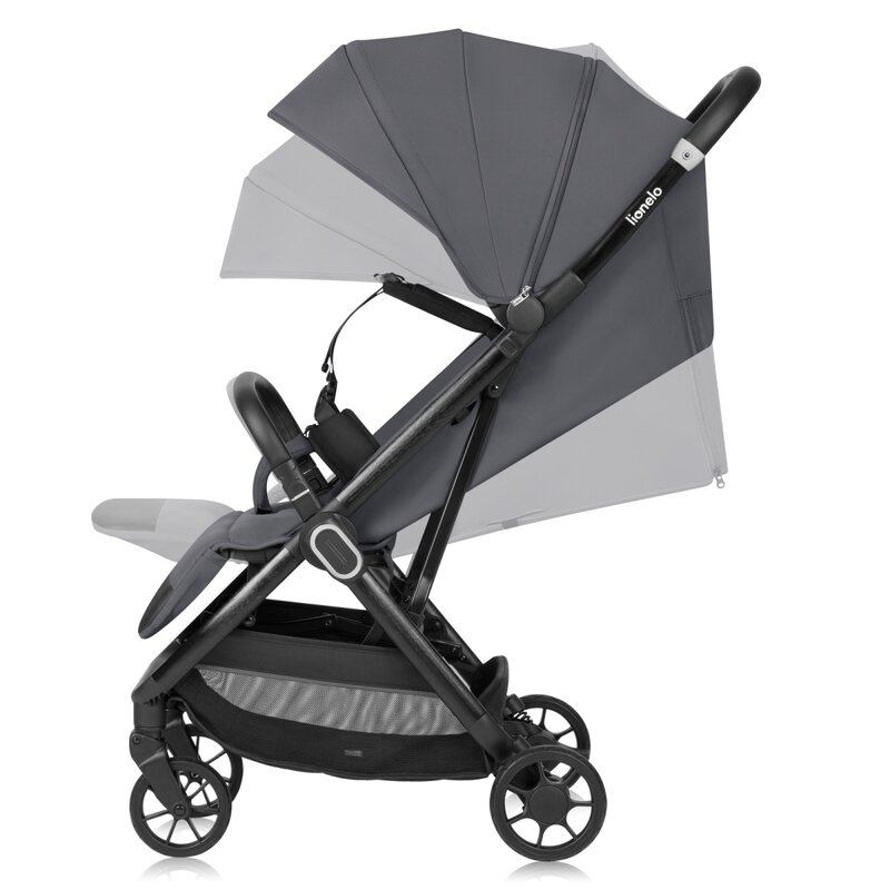 Carucior sport, Lionelo, Bess, Greutate redusa - 7.5 kg, Sustine 22 kg, 6 luni+, Capotina impermeabila, Protectie SPF 50+, Include suport sticla, Pliere cu o singura mana, Compact, Maner pentru transp [8]